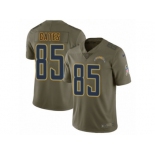 Men Nike Los Angeles Chargers #85 Antonio Gates Limited Olive 2017 Salute to Service NFL Jersey