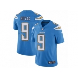 Men Nike Los Angeles Chargers #9 Nick Novak Electric Blue Alternate Vapor Untouchable Limited Player NFL Jersey