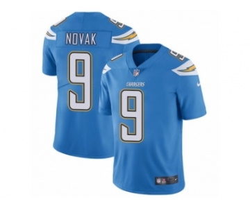 Men Nike Los Angeles Chargers #9 Nick Novak Electric Blue Alternate Vapor Untouchable Limited Player NFL Jersey