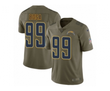 Men Nike Los Angeles Chargers #99 Joey Bosa Limited Olive 2017 Salute to Service NFL Jersey