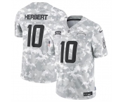 Men's Los Angeles Chargers #10 Justin Herbert 2024 Arctic Camo Salute To Service Limited Stitched Football Jersey