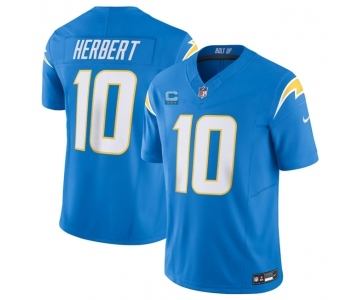 Men's Los Angeles Chargers #10 Justin Herbert Light Blue 2023 F.U.S.E. With 3-Star C Patch Vapor Untouchable Limited Football Stitched Jersey