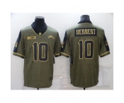 Men's Los Angeles Chargers #10 Justin Herbert Nike Gold 2021 Salute To Service Limited Player Jersey