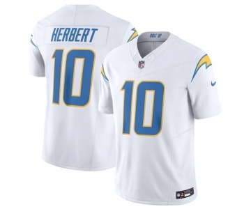 Men's Los Angeles Chargers #10 Justin Herbert White 2023 F.U.S.E. Vapor Untouchable Limited Stitched Jersey