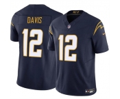 Men's Los Angeles Chargers #12 Derius Davis Navy 2024 F.U.S.E. Vapor Limited Football Stitched Jersey