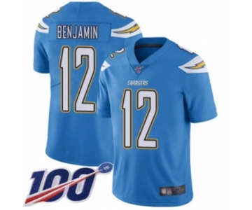 Men's Los Angeles Chargers #12 Travis Benjamin Electric Blue Alternate Vapor Untouchable Limited Player 100th Season Football Jersey