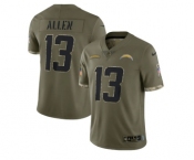 Men's Los Angeles Chargers #13 Keenan Allen 2022 Olive Salute To Service Limited Stitched Jersey