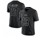 Men's Los Angeles Chargers #13 Keenan Allen Black Reflective Limited Stitched Football Jersey