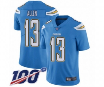 Men's Los Angeles Chargers #13 Keenan Allen Electric Blue Alternate Vapor Untouchable Limited Player 100th Season Football Jersey