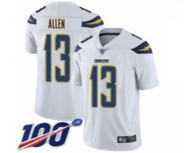 Men's Los Angeles Chargers #13 Keenan Allen White Vapor Untouchable Limited Player 100th Season Football Jersey