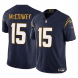 Men's Los Angeles Chargers #15 Ladd McConkey Navy 2024 Draft F.U.S.E. Vapor Limited Football Stitched Jersey