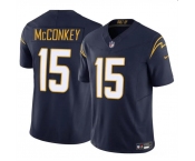 Men's Los Angeles Chargers #15 Ladd McConkey Navy 2024 Draft F.U.S.E. Vapor Limited Football Stitched Jersey