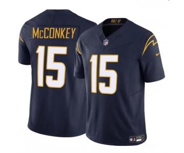 Men's Los Angeles Chargers #15 Ladd McConkey Navy 2024 Draft F.U.S.E. Vapor Limited Football Stitched Jersey