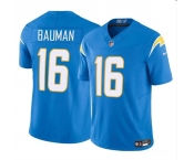 Men's Los Angeles Chargers #16 Casey Bauman Blue 2024 F.U.S.E. Vapor Limited Football Stitched Jersey