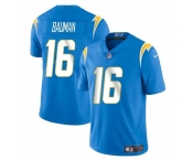 Men's Los Angeles Chargers #16 Casey Bauman Blue 2024 Vapor Limited Football Stitched Jersey