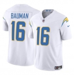 Men's Los Angeles Chargers #16 Casey Bauman White 2024 F.U.S.E. Vapor Limited Football Stitched Jersey