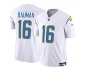 Men's Los Angeles Chargers #16 Casey Bauman White 2024 F.U.S.E. Vapor Limited Football Stitched Jersey