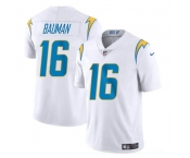 Men's Los Angeles Chargers #16 Casey Bauman White 2024 Vapor Limited Football Stitched Jersey