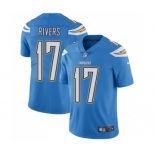 Men's Los Angeles Chargers #17 Philip Rivers Electric Blue Alternate Vapor Untouchable Limited Player Football Jersey