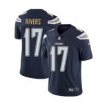 Men's Los Angeles Chargers #17 Philip Rivers Navy Blue Team Color Vapor Untouchable Limited Player Football Jersey