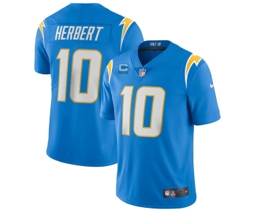 Men's Los Angeles Chargers 2022 #10 Justin Herbert Blue With 2-star C Patch Vapor Untouchable Limited Stitched Jersey