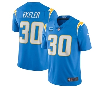 Men's Los Angeles Chargers 2022 #30 Austin Ekeler Blue With 2-star C Patch Vapor Untouchable Limited Stitched NFL Jerse