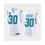 Men's Los Angeles Chargers 2022 #30 Austin Ekeler White With 2-star C Patch Vapor Untouchable Limited Stitched NFL Jersey