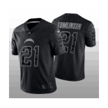 Men's Los Angeles Chargers #21 LaDainian Tomlinson Black Reflective Limited Stitched Football Jersey