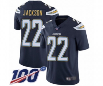 Men's Los Angeles Chargers #22 Justin Jackson Navy Blue Team Color Vapor Untouchable Limited Player 100th Season Football Jersey