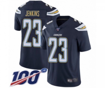 Men's Los Angeles Chargers #23 Rayshawn Jenkins Navy Blue Team Color Vapor Untouchable Limited Player 100th Season Football Jersey