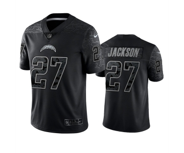 Men's Los Angeles Chargers #27 J.C. Jackson Black Reflective Limited Stitched Football Jersey