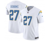 Men's Los Angeles Chargers #27 J.K. Dobbins White 2024 F.U.S.E Vapor Limited Stitched Football Jersey