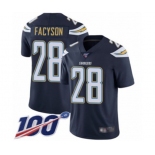 Men's Los Angeles Chargers #28 Brandon Facyson Navy Blue Team Color Vapor Untouchable Limited Player 100th Season Football Jersey