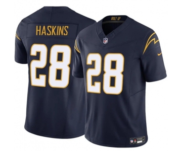 Men's Los Angeles Chargers #28 Hassan Haskins Navy 2024 F.U.S.E Vapor Limited Stitched Football Jersey