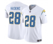 Men's Los Angeles Chargers #28 Hassan Haskins White 2024 F.U.S.E Vapor Limited Stitched Football Jersey