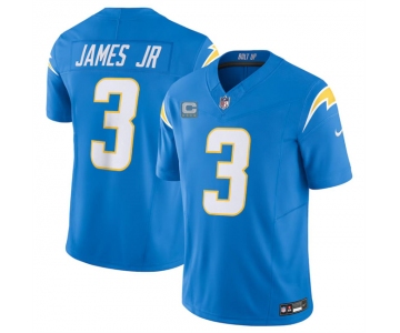 Men's Los Angeles Chargers #3 Derwin James Jr. Blue 2024 F.U.S.E. With 4-Star C Patch Vapor Untouchable Limited Stitched Jersey