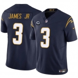 Men's Los Angeles Chargers #3 Derwin James Jr. Navy 2024 F.U.S.E. With 4-Star C Patch Vapor Untouchable Limited Stitched Jersey