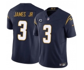 Men's Los Angeles Chargers #3 Derwin James Jr. Navy 2024 F.U.S.E. With 4-Star C Patch Vapor Untouchable Limited Stitched Jersey