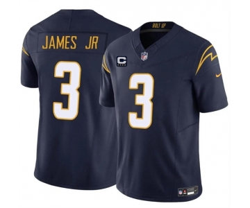 Men's Los Angeles Chargers #3 Derwin James Jr. Navy 2024 F.U.S.E. With 4-Star C Patch Vapor Untouchable Limited Stitched Jersey