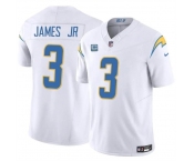 Men's Los Angeles Chargers #3 Derwin James Jr. White 2024 F.U.S.E. With 4-Star C Patch Vapor Untouchable Limited Stitched Jersey