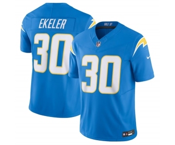 Men's Los Angeles Chargers #30 Austin Ekeler Blue 2023 F.U.S.E. Vapor Untouchable Limited Stitched Jersey