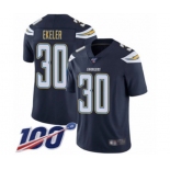 Men's Los Angeles Chargers #30 Austin Ekeler Navy Blue Team Color Vapor Untouchable Limited Player 100th Season Football Jersey