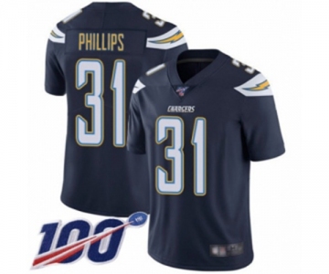 Men's Los Angeles Chargers #31 Adrian Phillips Navy Blue Team Color Vapor Untouchable Limited Player 100th Season Football Jersey