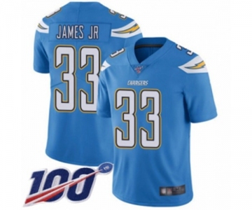 Men's Los Angeles Chargers #33 Derwin James Electric Blue Alternate Vapor Untouchable Limited Player 100th Season Football Jersey