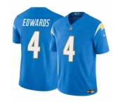 Men's Los Angeles Chargers #4 Gus Edwards Light Blue 2024 F.U.S.E. Vapor Limited Football Stitched Jersey