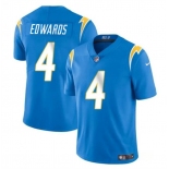 Men's Los Angeles Chargers #4 Gus Edwards Light Blue Vapor Limited Football Stitched Jersey