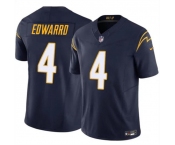 Men's Los Angeles Chargers #4 Gus Edwards Navy 2024 F.U.S.E. Vapor Limited Football Stitched Jersey