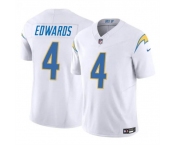 Men's Los Angeles Chargers #4 Gus Edwards White 2024 F.U.S.E. Vapor Limited Football Stitched Jersey