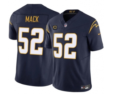 Men's Los Angeles Chargers #52 Khalil Mack Navy 2024 F.U.S.E. With 4-Star C Patch Vapor Untouchable Limited Stitched Jersey