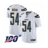 Men's Los Angeles Chargers #54 Melvin Ingram White Vapor Untouchable Limited Player 100th Season Football Jersey